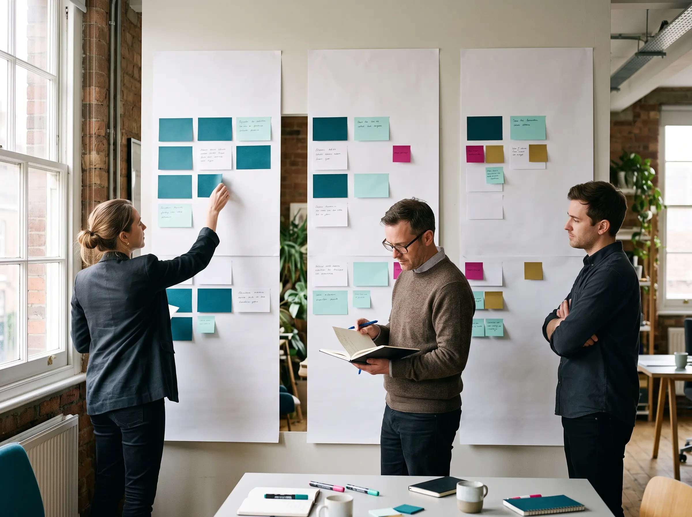 Illustrative team working through a delivery plan