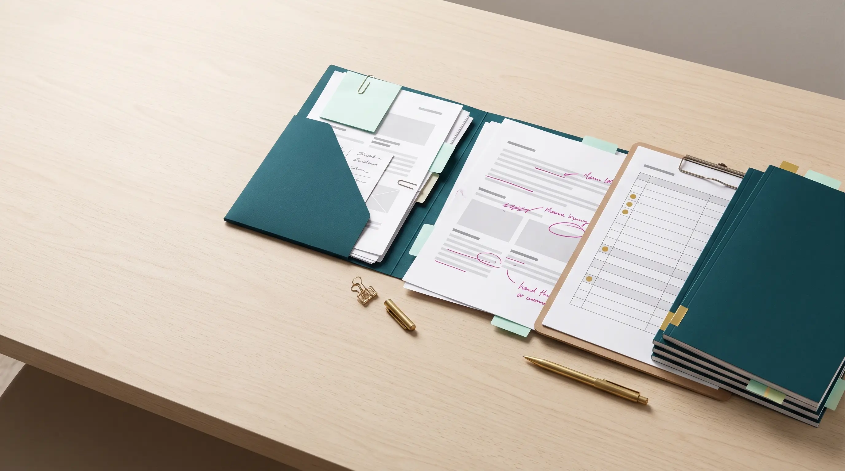Illustrative brief, review sheets and delivery planning materials