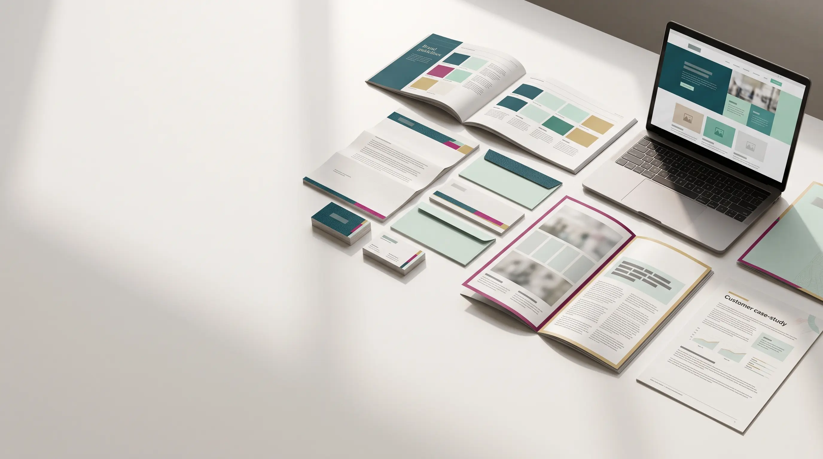 Illustrative brand guidelines, website and content deliverables